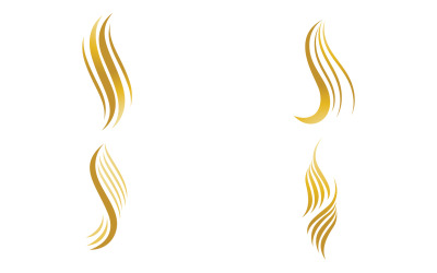 Hair wave style gold logo v9