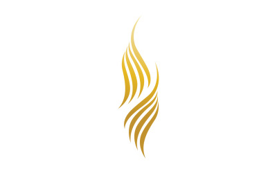 Hajhullám stílus arany logó v5