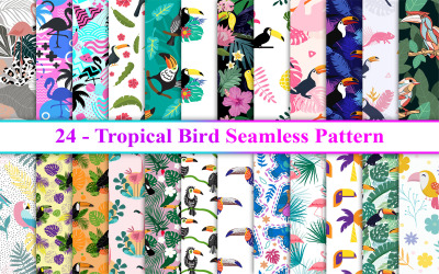 Modèle sans couture d&amp;#39;oiseau tropical, modèle sans couture d&amp;#39;oiseau, modèle d&amp;#39;oiseau