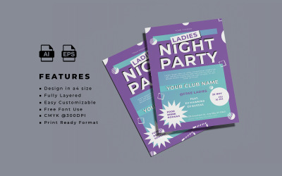 Шаблон листівки Ladies Night Party 2