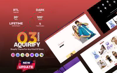 Aquirify 3.0 - Shopify sablon bármilyen típusú üzlethez