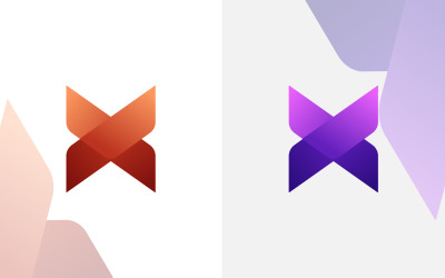 Design de modelo de vetor de design de logotipo letra X