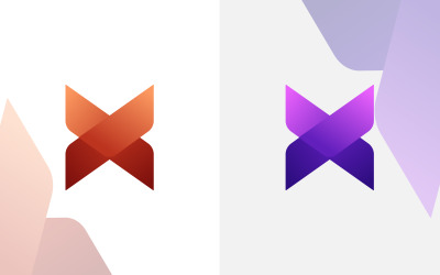 Design der Vektorvorlage für das Logo des Buchstaben X
