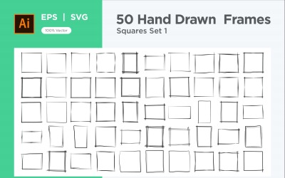 Hand Drawn Frame Square 50-1