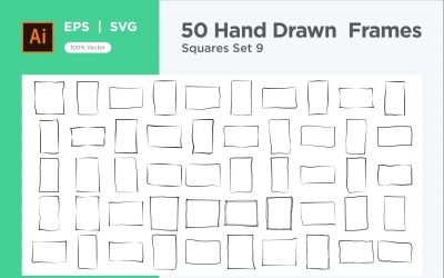 Hand Drawn Frame Square 50-9