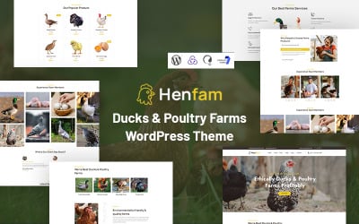 Henfam - Ankor och fjäderfäfarmar WordPress-tema
