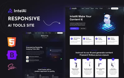 IntelAI — шаблон веб-сайта HTML5 с искусственным интеллектом и машинным обучением
