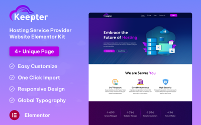 Keepter Hosting Service Provider WordPress Website