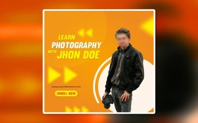 Modello di banner pubblicitario Eps per fotografia di social media