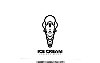 Dondurma tasarım logo şablonu