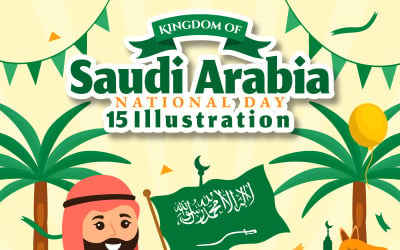 17 Saudi Arabia National Day Illustration