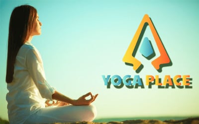 Logo de modèle unique de lieu de yoga