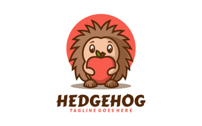 Logotipo de desenho animado da mascote ouriço