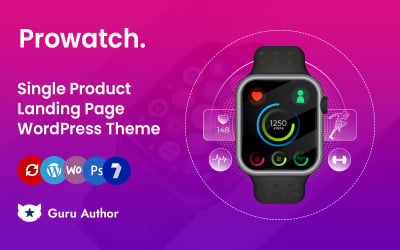 Prowatch - En produkts målsida Elementor WordPress-tema