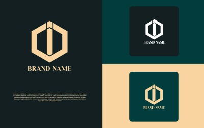 Çokgen ı harfi Logo tasarımı - marka kimliği