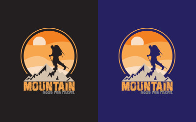 Design criativo de camiseta Mountain para você