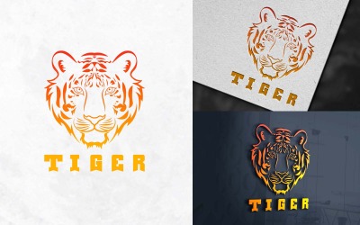 Design do logotipo do tigre - identidade da marca