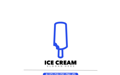 Fagylalt kék vonal design