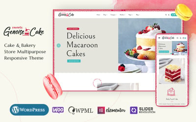 Genoise - Tema de WooCommerce para pastelería, pastelería y confitería