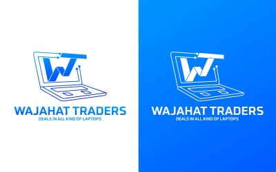 Laptop WT Logo Design - Identidad de marca