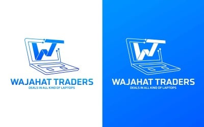 Laptop WT Logo Design – Markenidentität