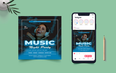 Music Party Instagram Social Media Post