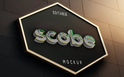 Neon Light Mockup_Premium Mockup__Wall Mockup_Building Logo Mockup_3d Logo Mockup