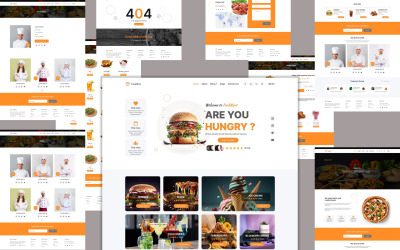 Plantilla web Figma para restaurante de comida rápida