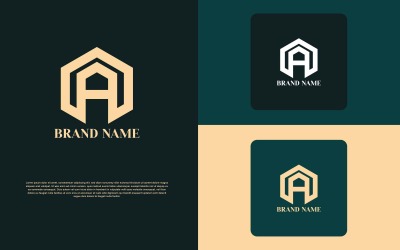 Polygon A Letter Logo Design  - Brand Identity