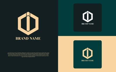 Polygon I Letter Logo Design  - Brand Identity