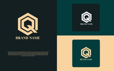 Polygon-Q-Letter-Logo-Design – Markenidentität
