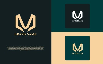 Professioneel M Letter Logo Design - Merkidentiteit