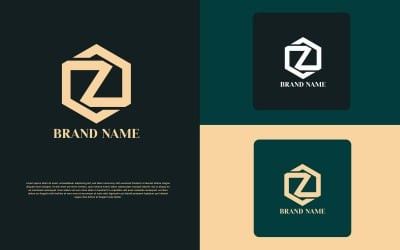 Projektowanie logo litery Z wielokąta - tożsamość marki