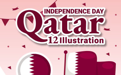 12 Qatar Independence Day Illustration