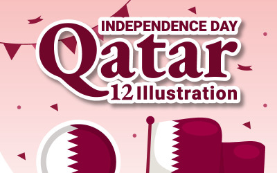 12 Qatar Onafhankelijkheidsdag Illustratie
