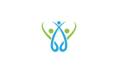 Salud personas carácter humano éxito equipo grupo comunidad logo v22