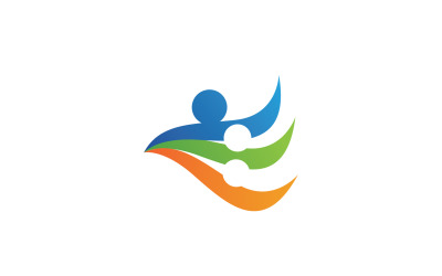 Salud personas carácter humano éxito equipo grupo comunidad logo v6