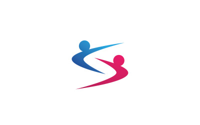 Salud personas carácter humano éxito equipo grupo comunidad logo v8