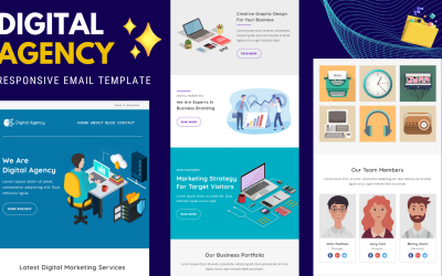 数字代理 – 多用途响应式电子邮件模板