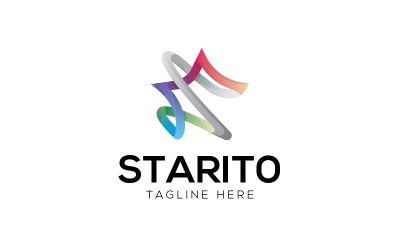 Барвистий шаблон логотипу Starito