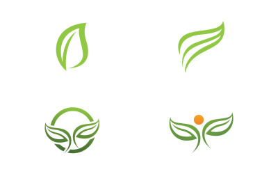 Blattgrün, Ökologie, Natur, frischer Logo-Vektor v42