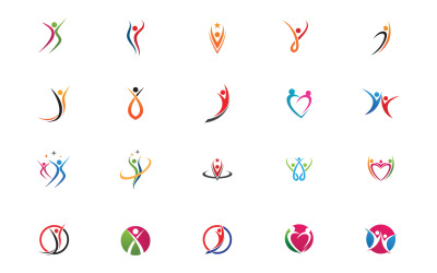 Health people human character success team group community logo v42