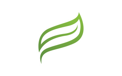 Lövgrön ekologi natur färsk logotyp vektor v26