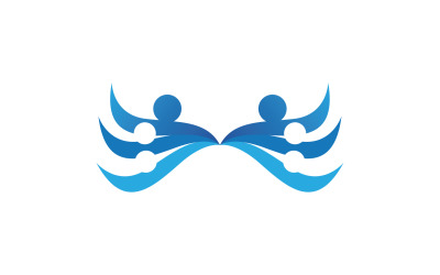 Salud personas carácter humano éxito equipo grupo comunidad logo v24