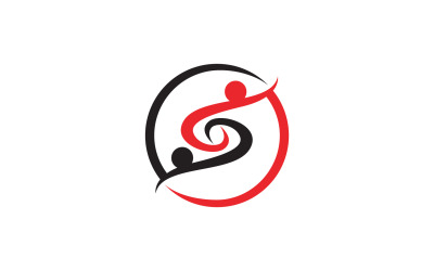 Salud personas carácter humano éxito equipo grupo comunidad logo v25