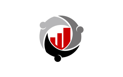 Teamwerk verbinding succes logo sjabloon