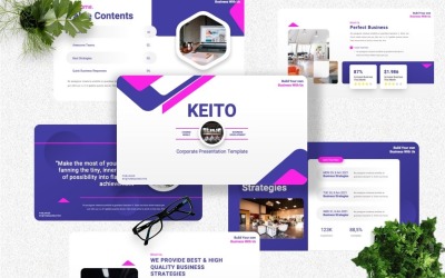 Keito – Vállalati Googleslide sablon