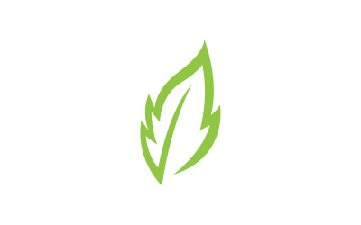 Liść zielony ekologia natura świeże logo wektor v50