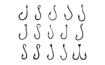 Crochet de pêche icône logo vecteur v10