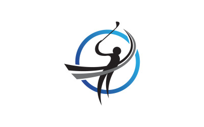 Golf icono logo deporte vector v27